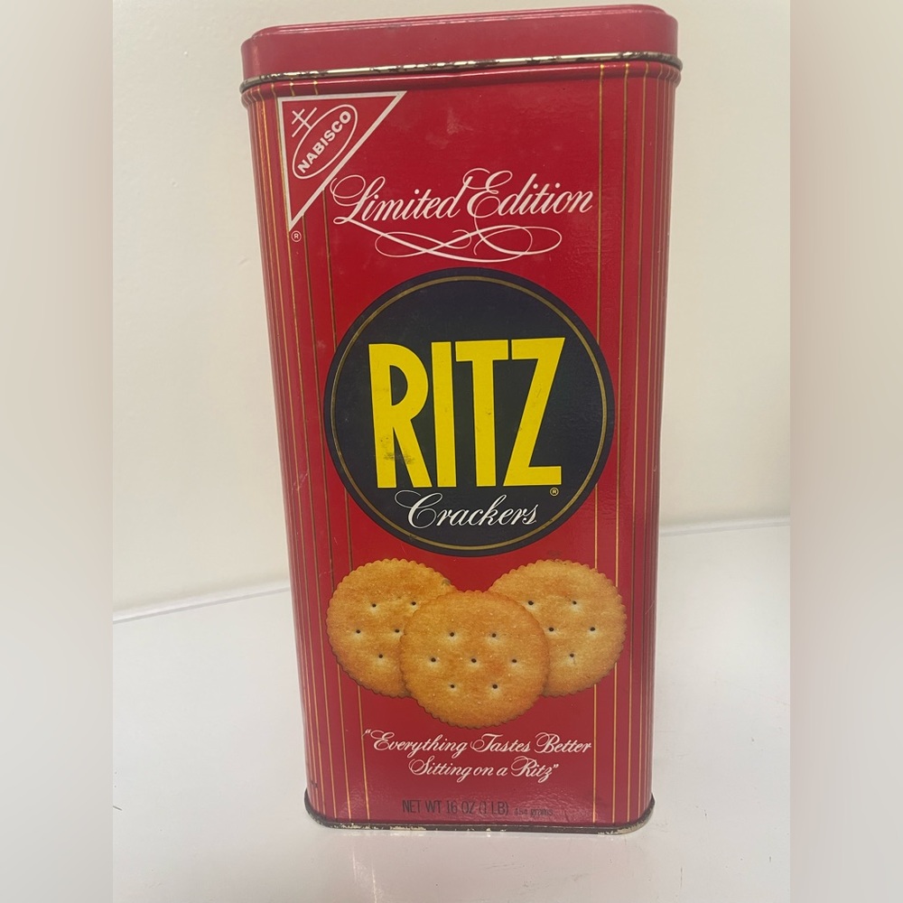 Vintage Limited Edition Ritz Crackers  Tin Box 16 OZ